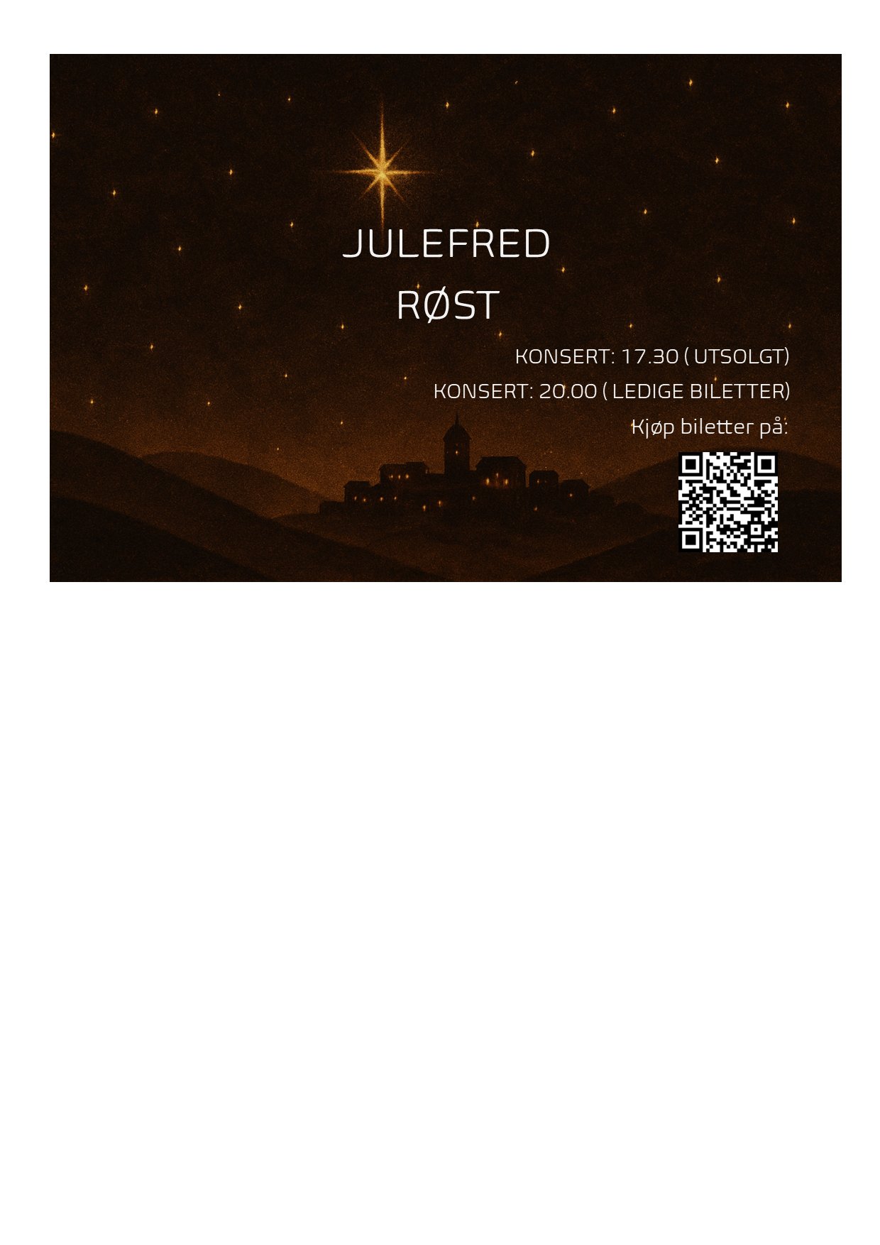 Julekonsert &laquo;Julefred&raquo;-Røst med band